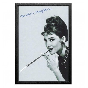 Cuadro Espejo Audrey Hepburn Fumando