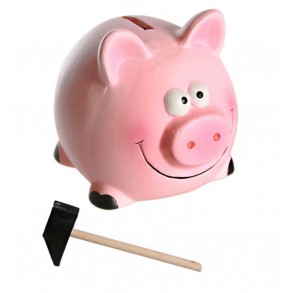 Hucha Clásica Cerdito con Martillo 2