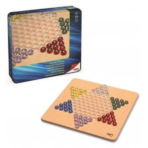 Juego Damas Chinas Madera en Caja Metálica