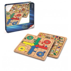 Juego Parchís Oca de Madera en Caja Metálica
