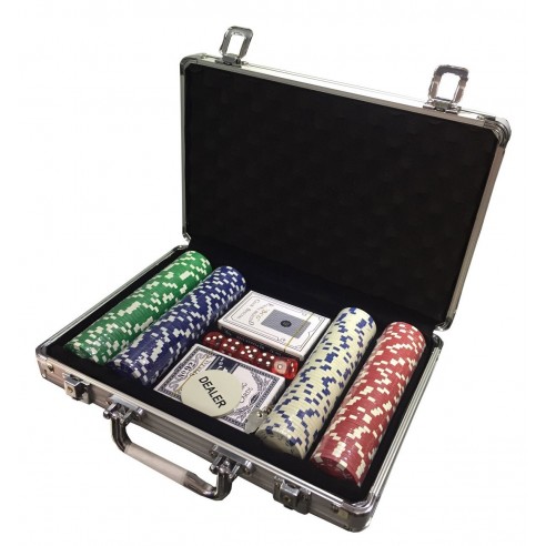 Set de Póker con 200 fichas en Estuche de Aluminio
