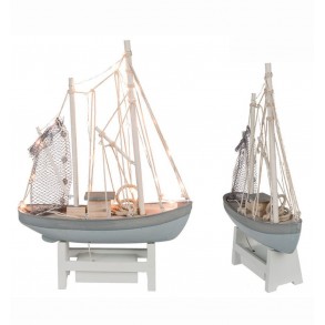 Velero Madera con 26 Luces Led