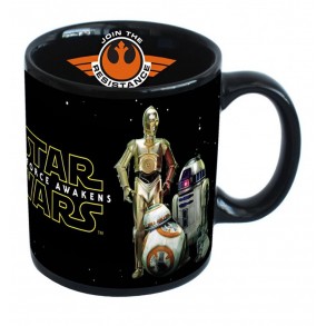 Taza Star Wars Droides R2-D2, C3PO y BB-8 2