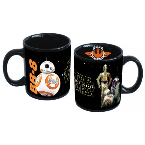 Taza Star Wars Droides R2-D2, C3PO y BB-8