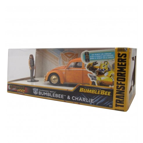 Coche Transformers Bumblebee 1/24 Volkswagen Beetle con Figura