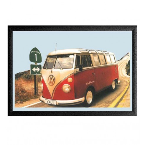 Cuadro Espejo Volkswagen Van Retro