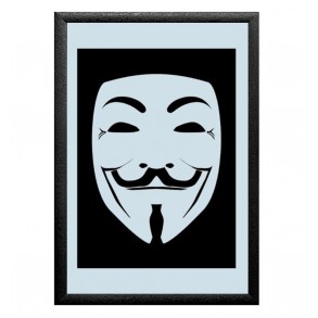 Cuadro Espejo Máscara Anonymous 