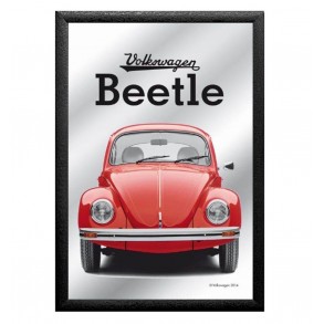 Cuadro Espejo Volkswagen Beetle Rojo