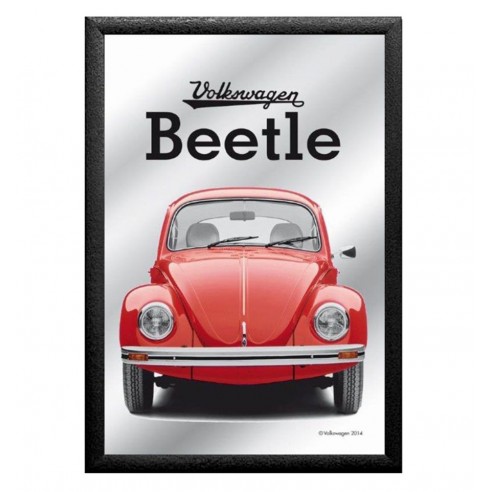 Cuadro Espejo Volkswagen Beetle Rojo