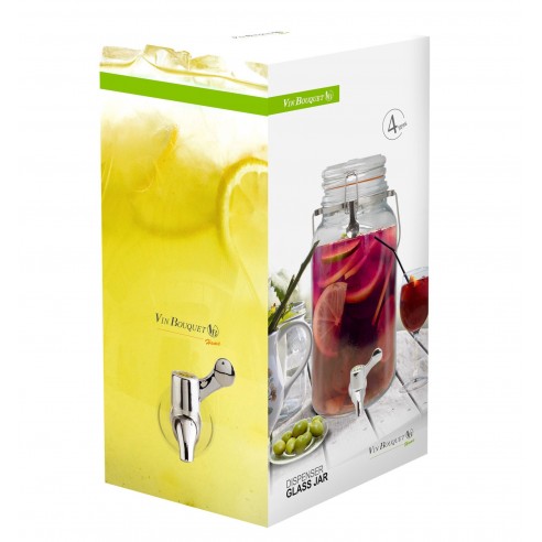 Dispensador Bebidas con Grifo 4 litros.