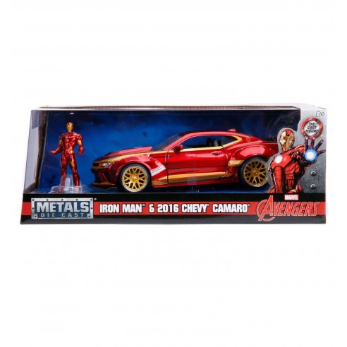 Vehículo Iron Man & 2016 Chevrolet Camaro Escala 1:24