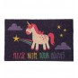 Felpudo de Fibra de Coco Unicornio "Please Wipe Your Hooves"