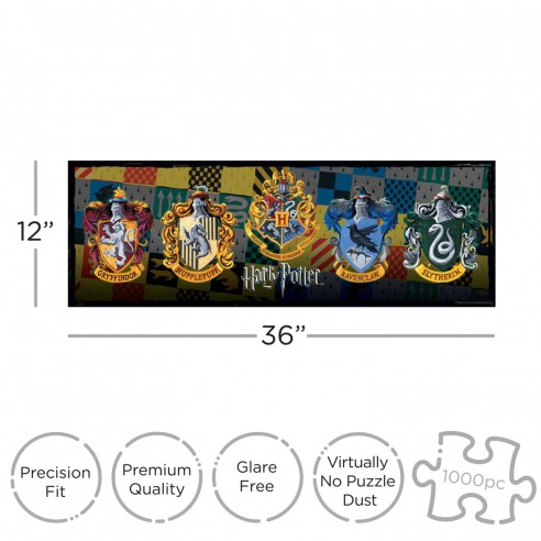 Puzzle Harry Potter Escudos Panorama 1.000 piezas