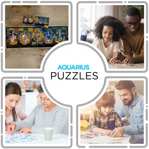 Puzzle Harry Potter Escudos Panorama 1.000 piezas
