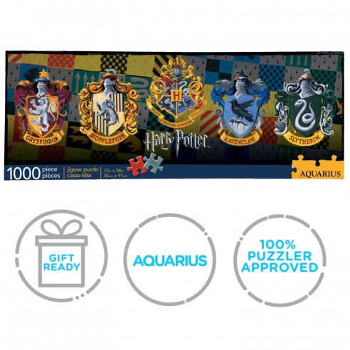 Puzzle Harry Potter Escudos Panorama 1.000 piezas