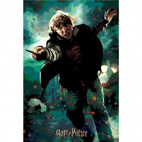 Puzzle Lenticular Harry Potter Ron Weasley Batalla 300 piezas