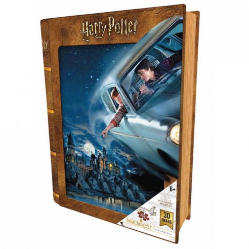 Puzzle Libro Lenticular Harry Potter y Ron en el Ford Anglia