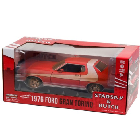 Coche Starsky & Hutch 1976 Ford Gran Torino (version envejecida) Escala 1:24