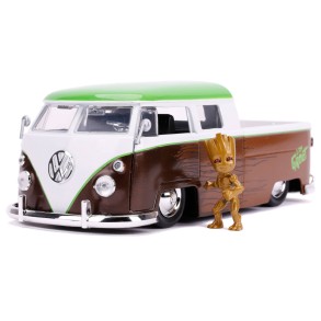 Coche Guardianes de la Galaxia 1962 Volkswagen Bus Figura Groot Escala 1:24