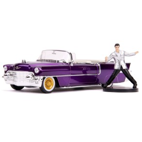 Coche Elvis Presley 1956 Cadillac Morado con Figura Escala 1:24 