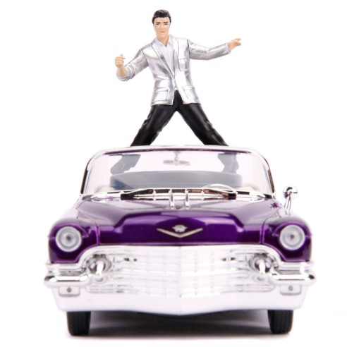 Coche Elvis Presley 1956 Cadillac Morado con Figura Escala 1:24 