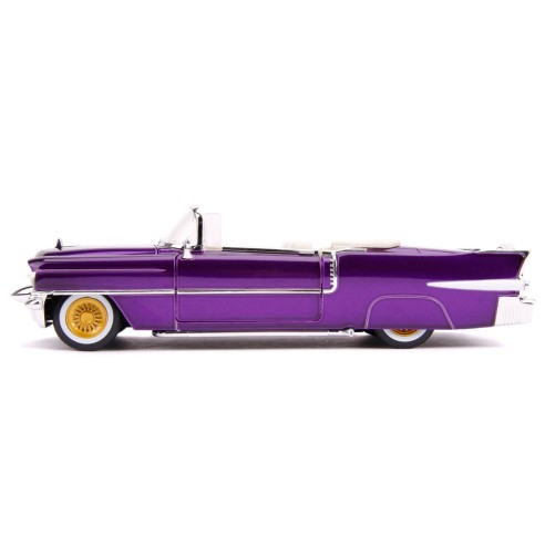 Coche Elvis Presley 1956 Cadillac Morado con Figura Escala 1:24 