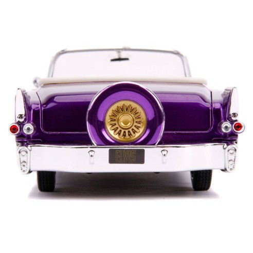 Coche Elvis Presley 1956 Cadillac Morado con Figura Escala 1:24 