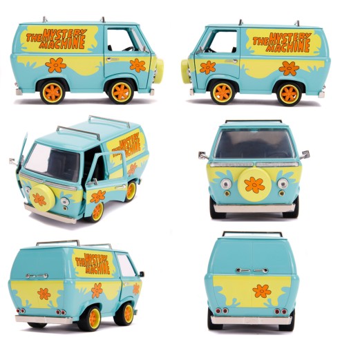Coche Scooby Doo Vehículo Mystery Van con Figuras Escala 1:24