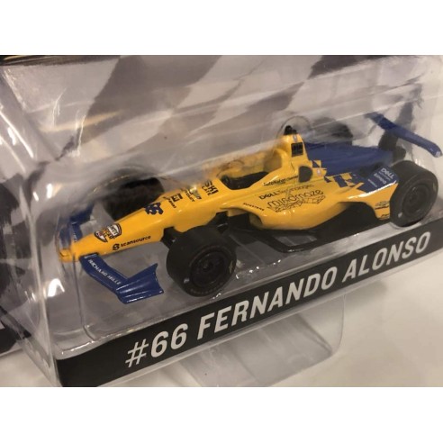 Coche Réplica Mclaren Indycar nº66 Fernando Alonso Escala 1:64