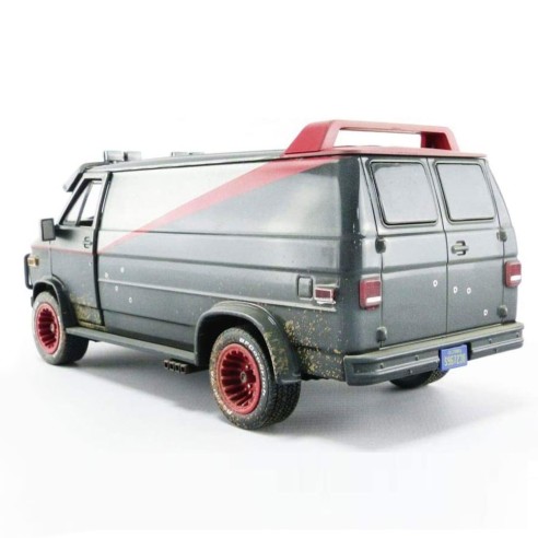 Réplica Furgoneta "Equipo A" Versión Tiroteada Escala 1:24