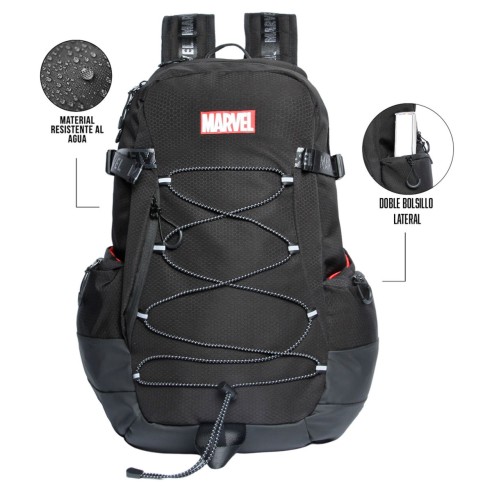 Mochila Marvel Negro Pro Neón