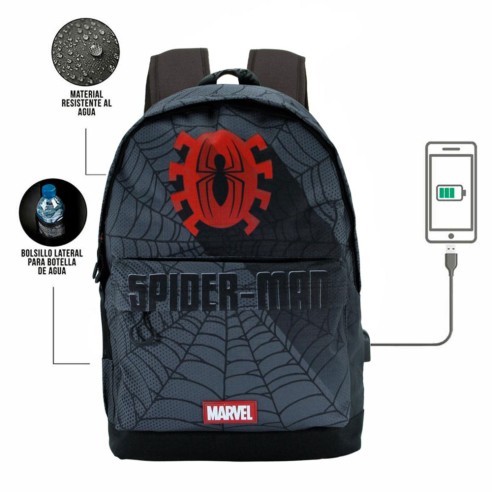 Mochila Spiderman Negro HS