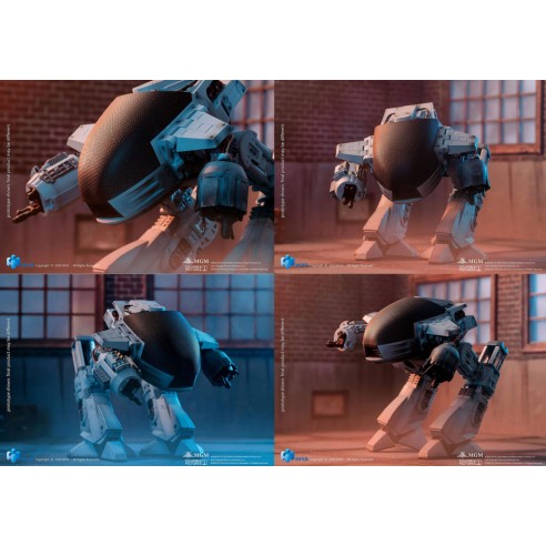 Figura Robocop ED-209 Dañado en la Batalla con Sonido Escala 1:18