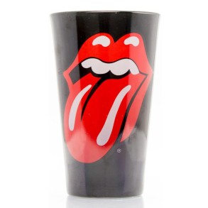 Vaso Cristal Rolling Stones Negro con Logo