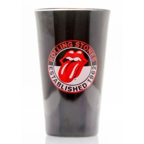 Vaso Cristal Rolling Stones Negro con Logo 2