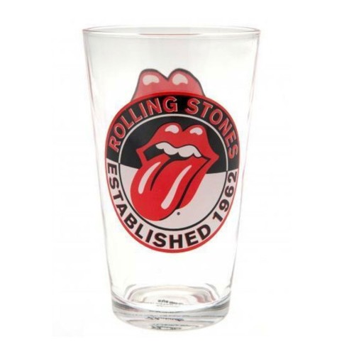Vaso Cristal Rolling Stones Transparente con Logo