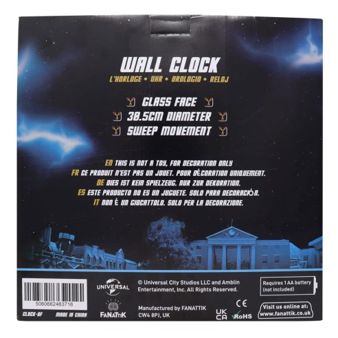 Reloj de Pared Regreso al Futuro Hill Valley