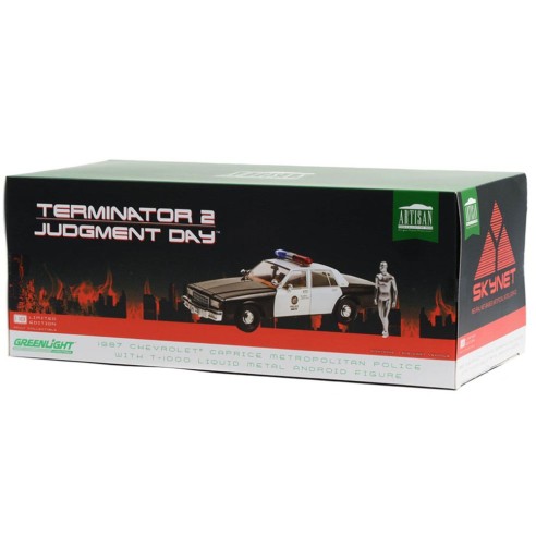 Coche  Chevrolet Caprice con Figura T-1000 "Terminator 2" (1987) Escala: 1:18