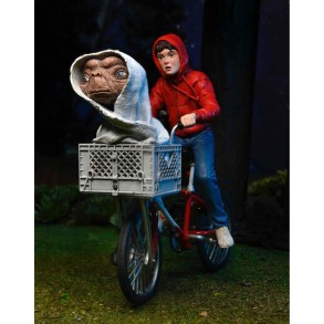 Figura E.T. Extraterrestre y Elliott con Bicicleta y Mini Póster de Luna 2