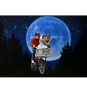 Figura E.T. Extraterrestre y Elliott con Bicicleta y Mini Póster de Luna