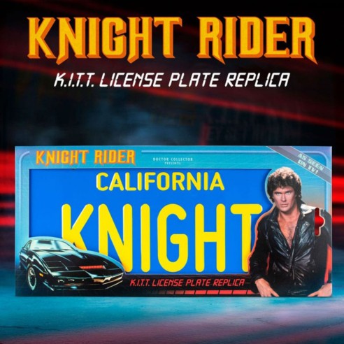 Réplica Matrícula Coche Fantástico KITT 
