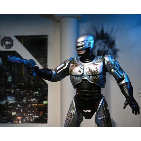 Figura RoboCop Ultimate Battle Damaged con Silla 20 cm altura