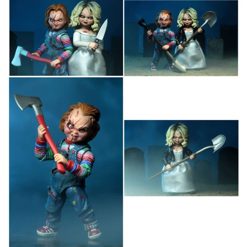 Chucky & Tiffany Set de 2 Figuras 10 cm La Novia de Chucky