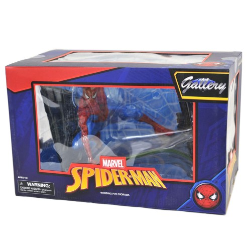 Figura Spiderman Webbing Diorama PVC Marvel Gallery 18 cm 