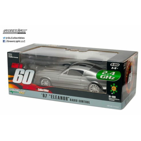 Coche Ford Mustang Eleanor "60 segundos" Radiocontrol 2,4 GHz Escala: 1:18
