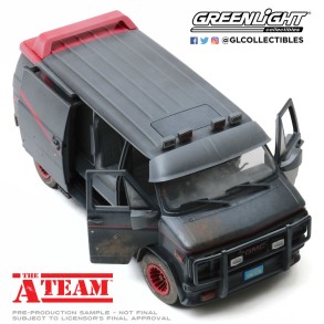 Furgoneta El Equipo A 1983 "Versión tiroteada" GMC Vandura Escala 1:18  2