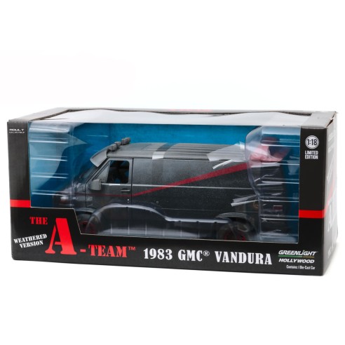 Furgoneta El Equipo A 1983 "Versión tiroteada" GMC Vandura Escala 1:18 