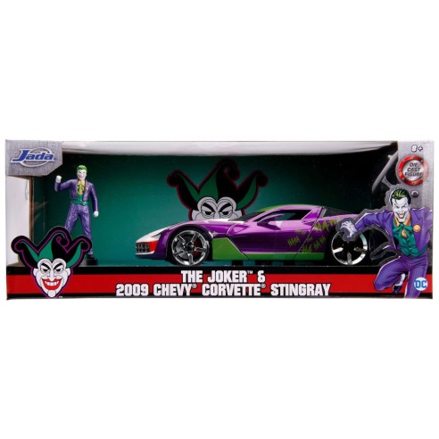 Coche Joker 2009 Chevy Corvette Stingray DC Comics Escala 1:24