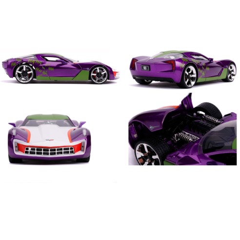 Coche Joker 2009 Chevy Corvette Stingray DC Comics Escala 1:24