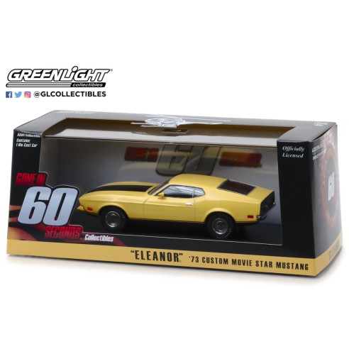 Coche Ford Mustang Mach 1 Eleanor "60 segundos" 1973 Greenlight Escala: 1:43